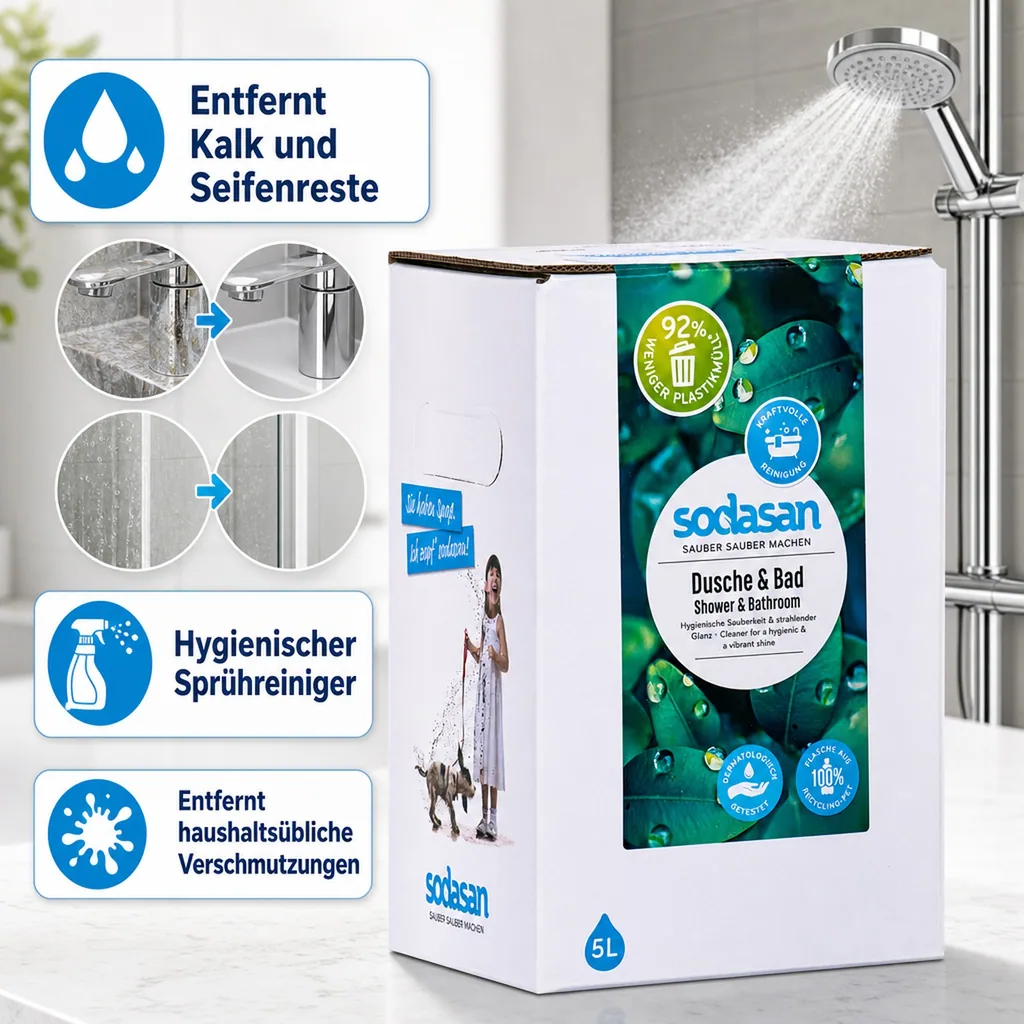 SODASAN Dusche & Bad Reiniger 5 Liter Bag in Box