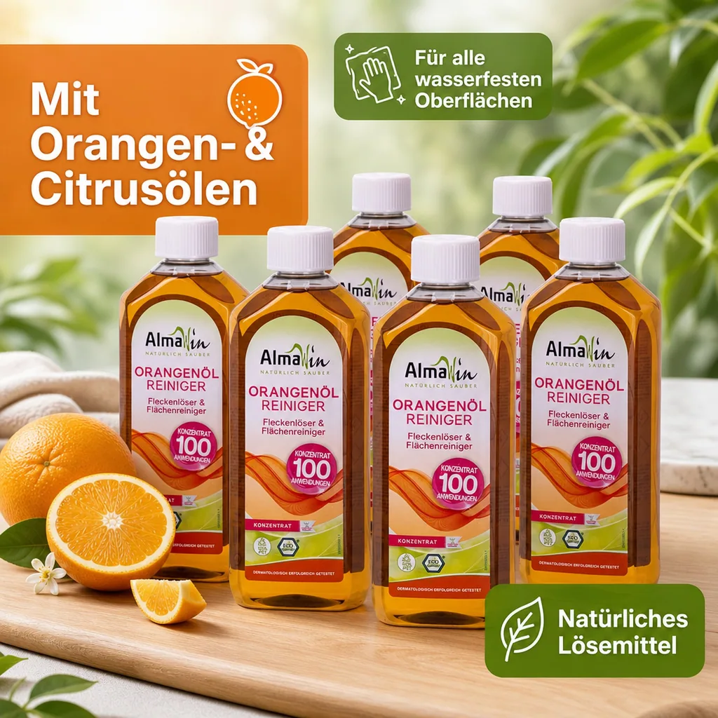 ALMAWIN Orangenölreiniger 500 ml x 6 Flaschen Konzentrat