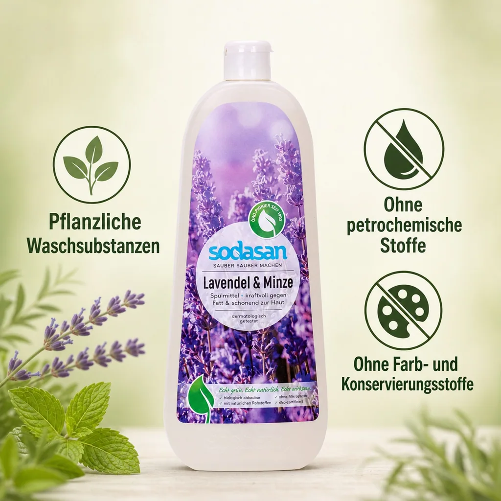 SODASAN Spülmittel Lavendel & Minze 1 Liter
