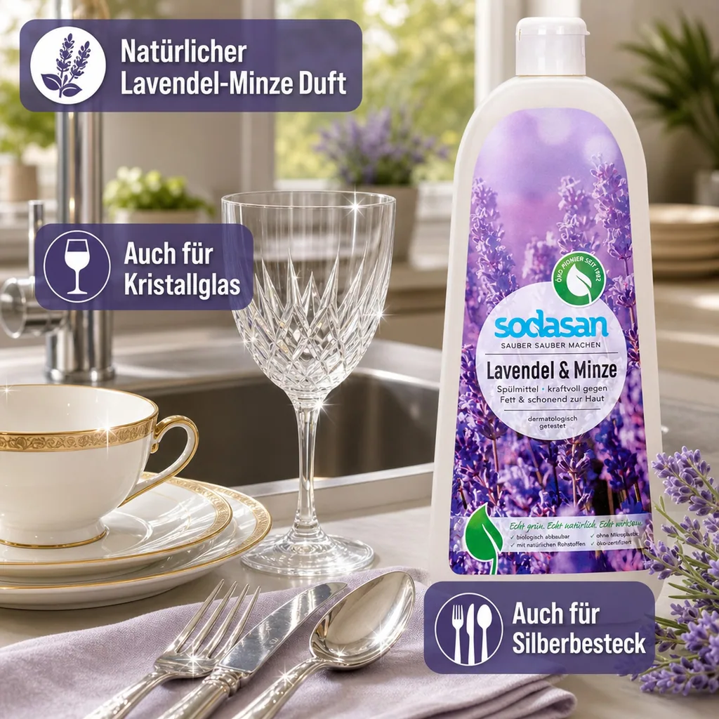 SODASAN Spülmittel Lavendel & Minze 1 Liter