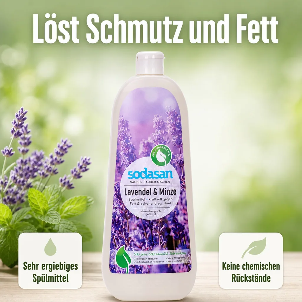 SODASAN Spülmittel Lavendel & Minze 1 Liter