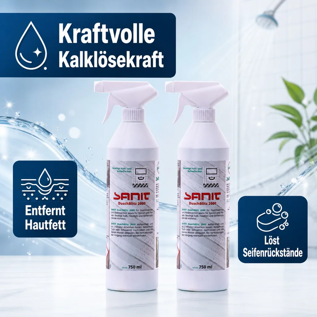 SANIT DuschBlitz 2000 - 2 x 750 ml Sprüfflasche