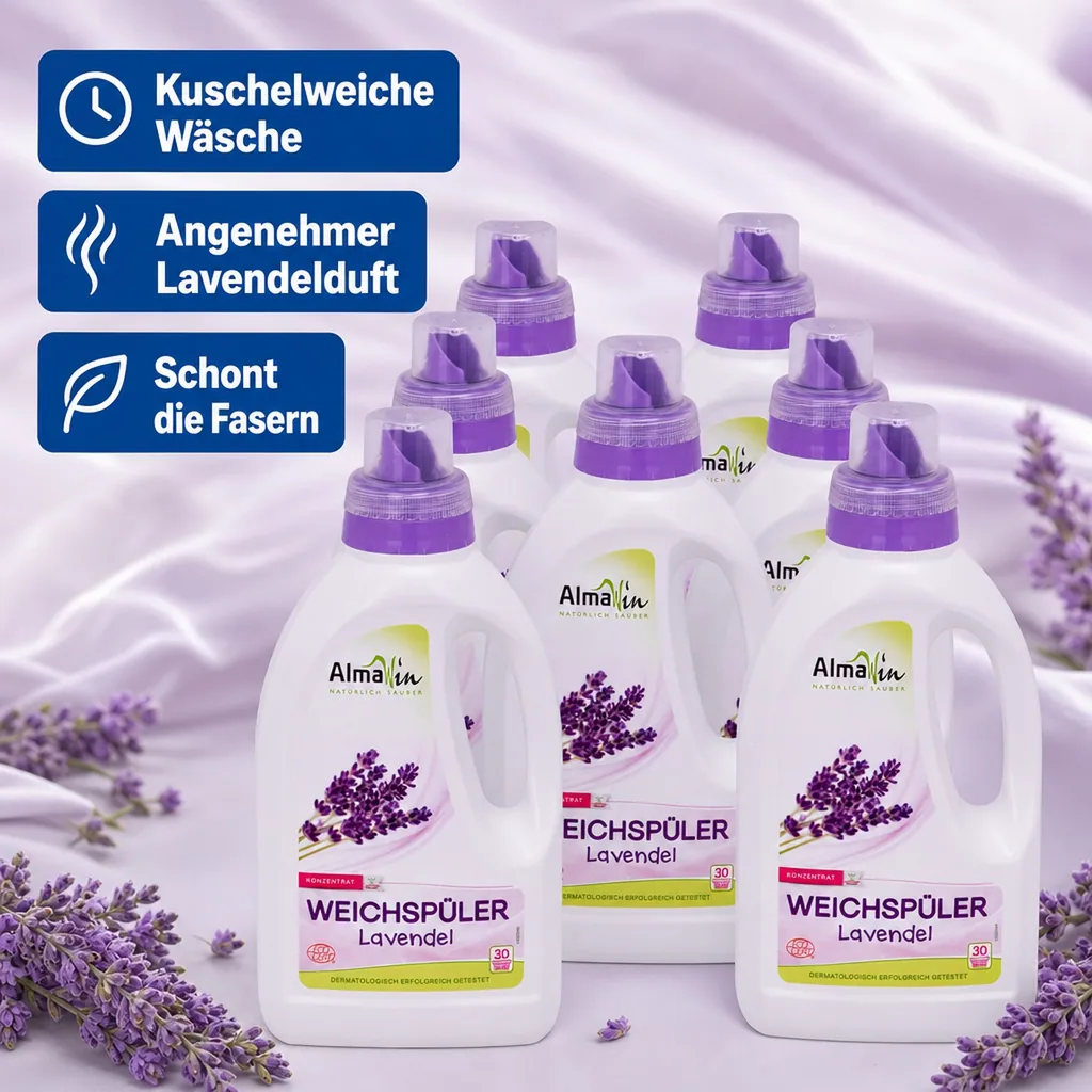 ALMAWIN Weichspüler 6 x 750 ml mit Lavendelduft