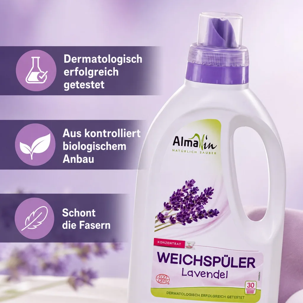 ALMAWIN Weichspüler 6 x 750 ml mit Lavendelduft