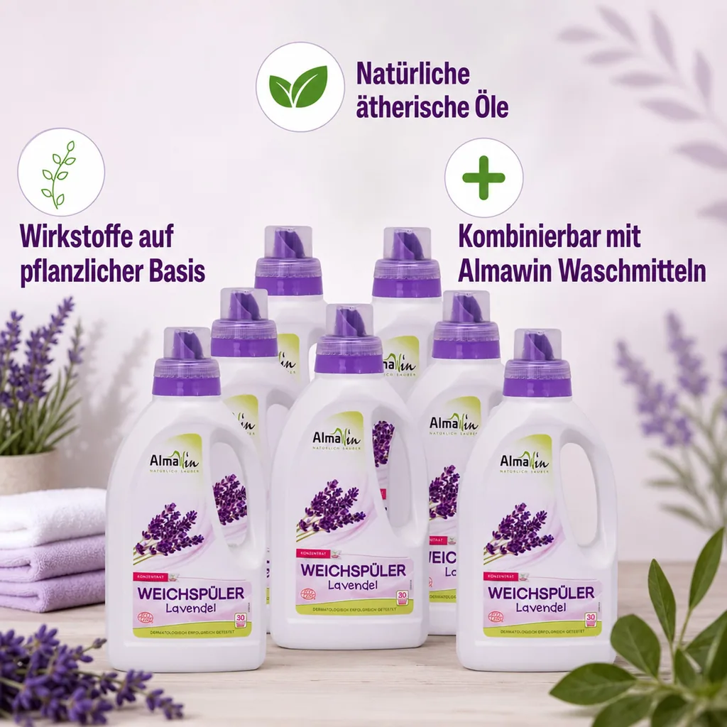 ALMAWIN Weichspüler 6 x 750 ml mit Lavendelduft