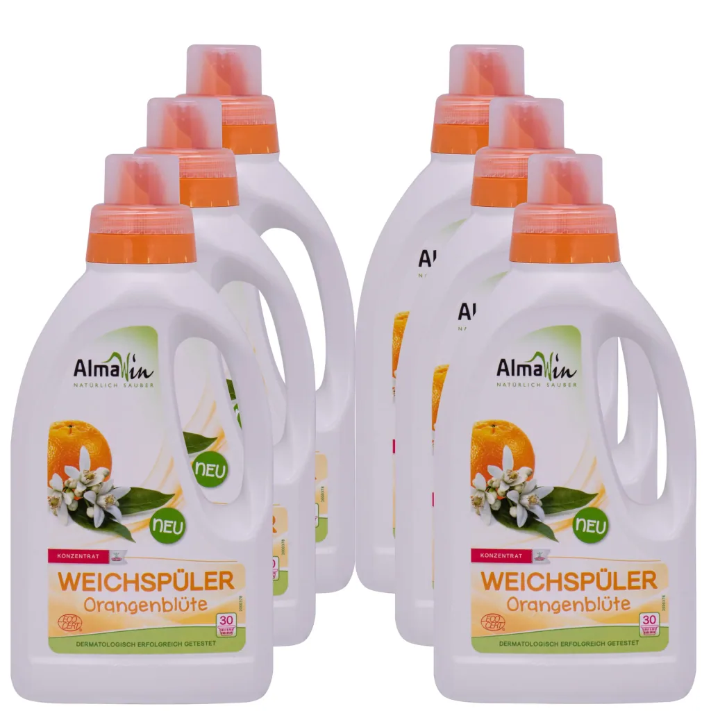 ALMAWIN Weichspüler 6 x 750 ml mit Orangenblüte