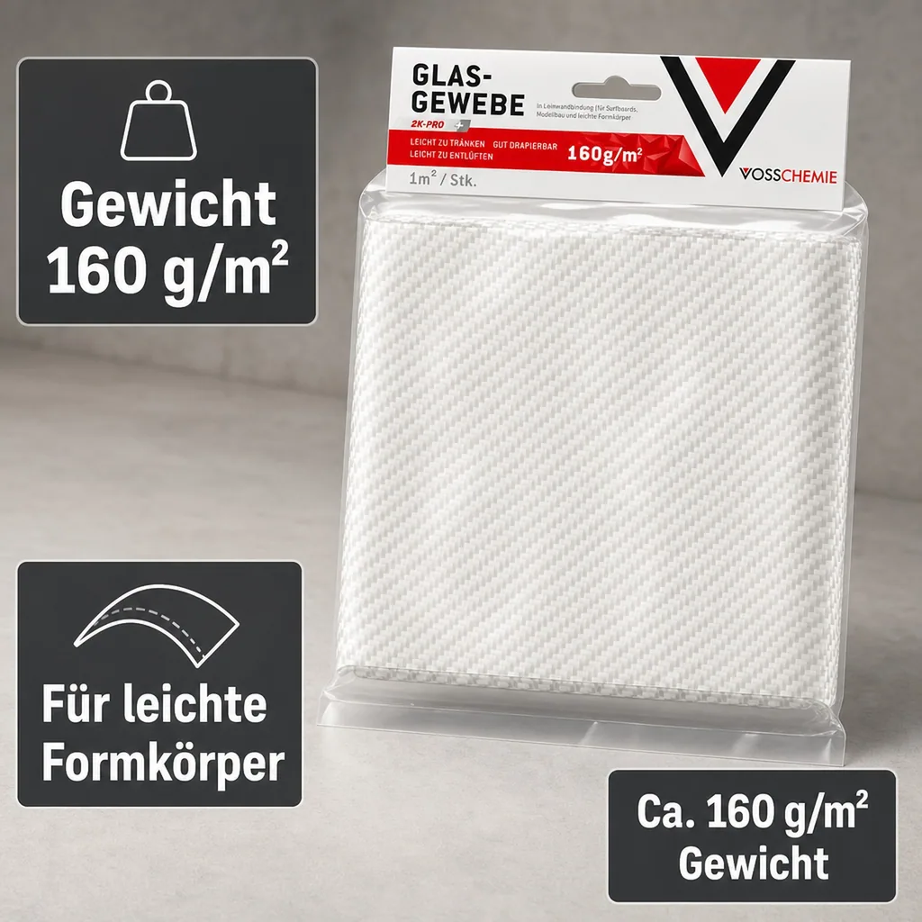 VOSSCHEMIE VC Glasgewebe 160 g/m² -1,0 m² Inhalt