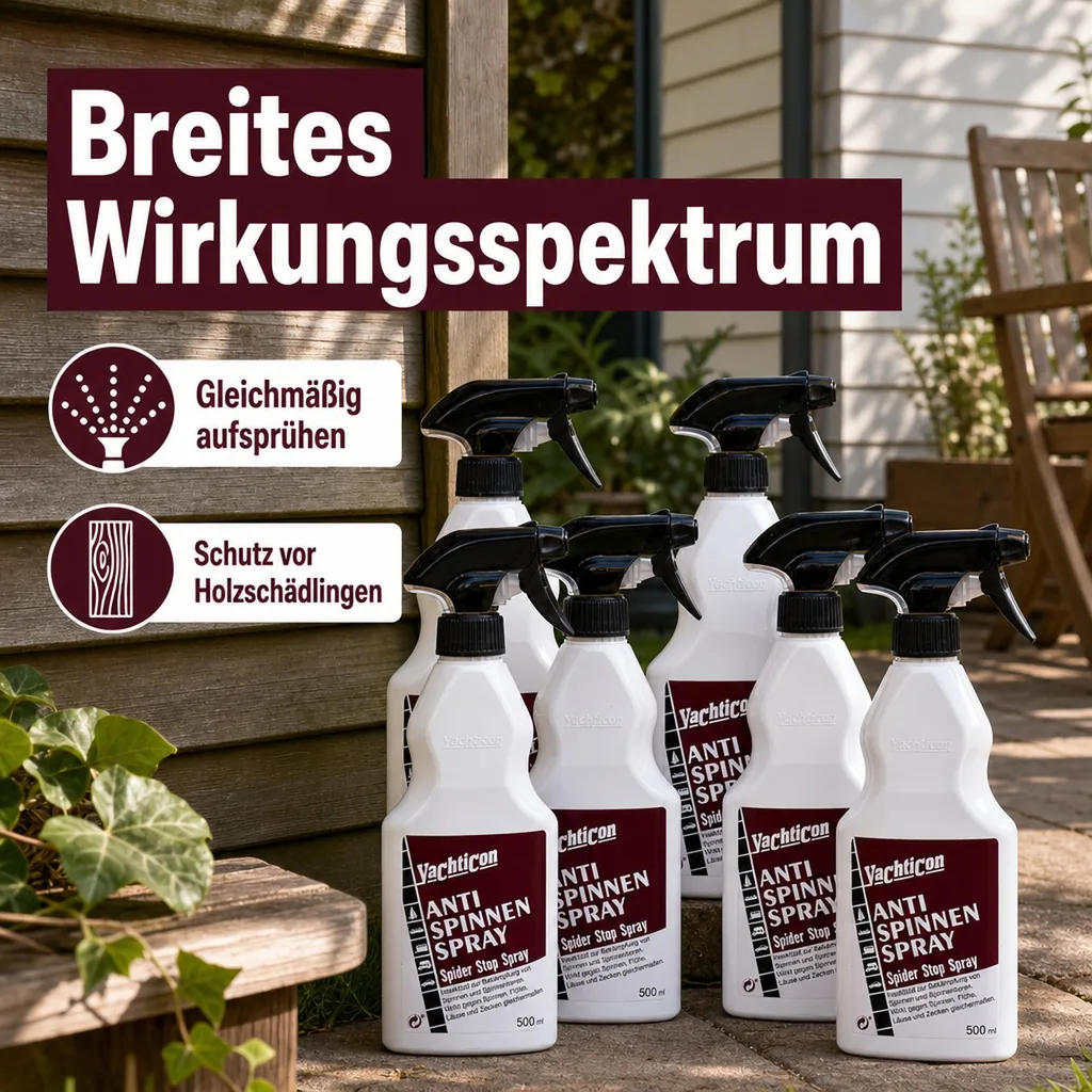 YACHTICON Anti Spinnen Spray 6 x 500 ml = 3 Liter