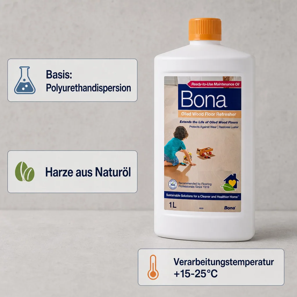 BONA Parkett Refresher 1 Liter für geölte Böden Oiled Wood Floor Refresher
