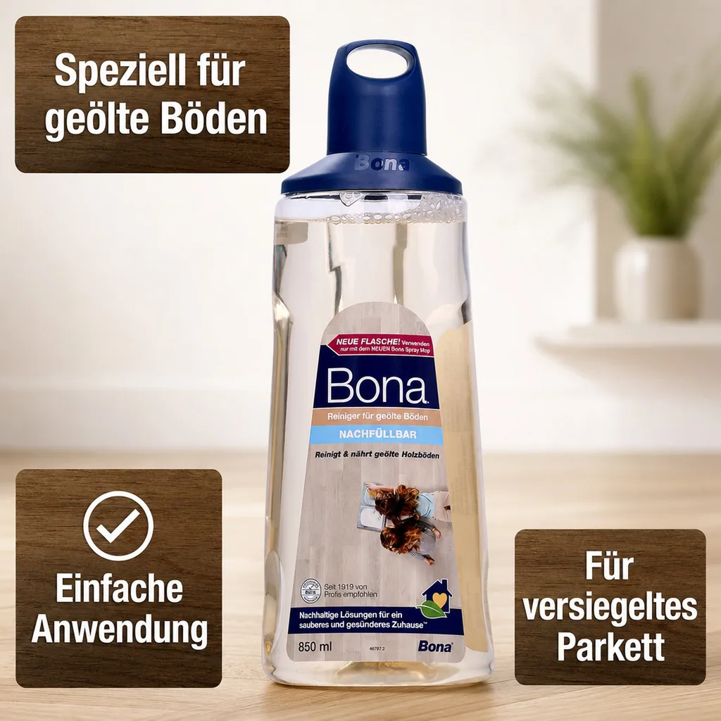 BONA Refiller 0,85 Liter für geölte Böden Premium Spray Mopp