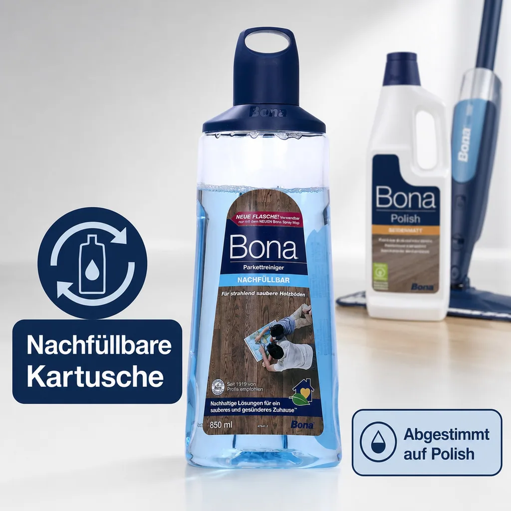 BONA Refiller 0,85 Liter für Holz- und Parkett Premium Spray Mopp