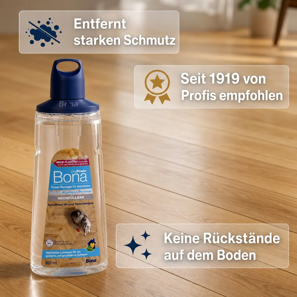 BONA Refiller 0,85 Liter OxyPower-Reinger für Holzböden Premium Spray Mopp