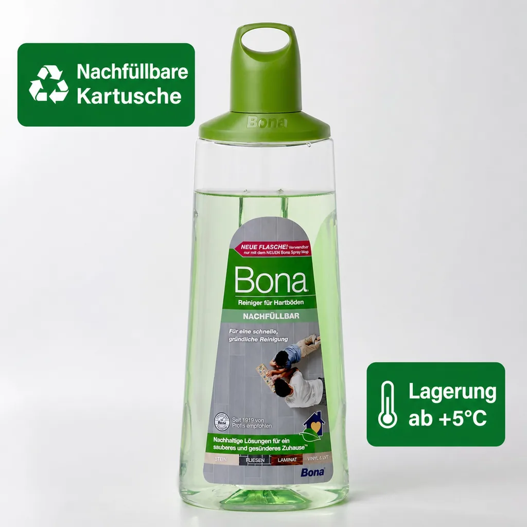 BONA Refiller 0,85 Liter für Stein-, Fliesen-, und Laminat Premium Spray Mopp