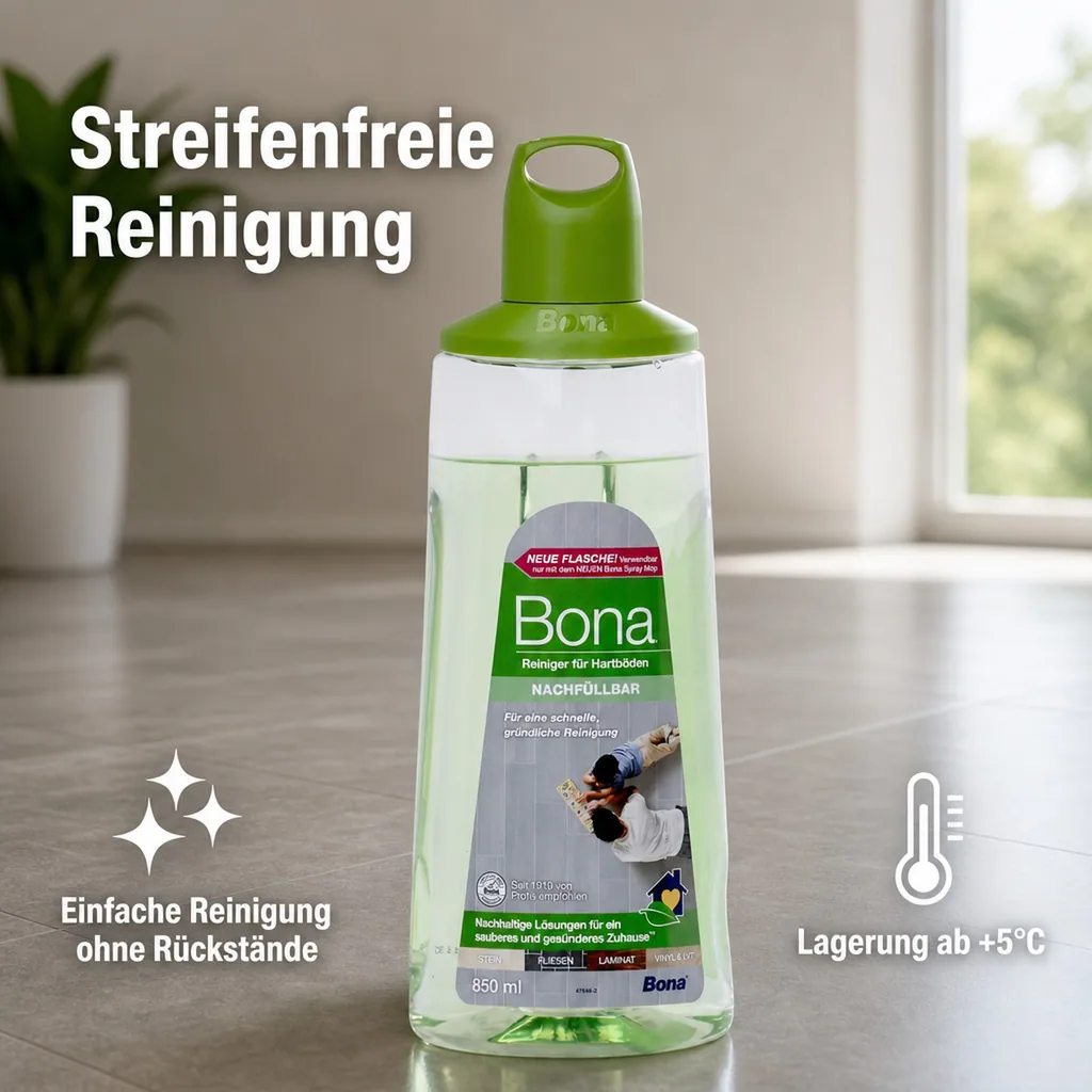 BONA Refiller 0,85 Liter für Stein-, Fliesen-, und Laminat Premium Spray Mopp