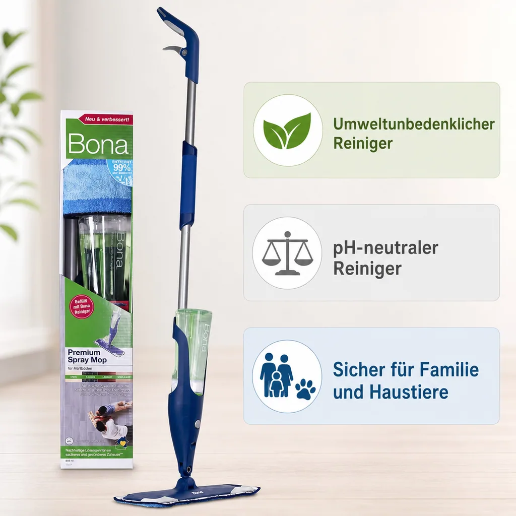 BONA Premium Spray Mopp für Hartböden Stein- Fliesen-,und Laminatböden