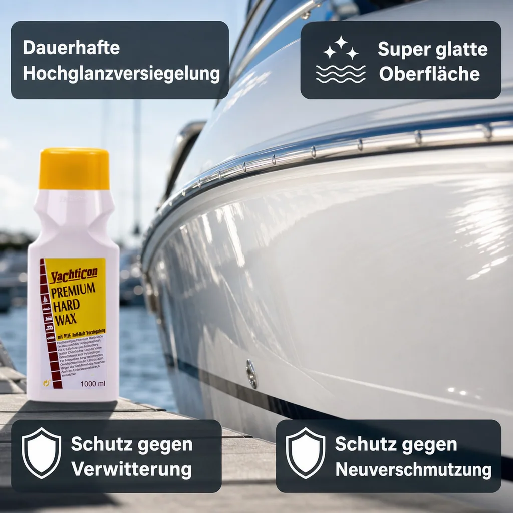YACHTICON Premium Hard Wax 1000 ml mit Teflon® surface protector