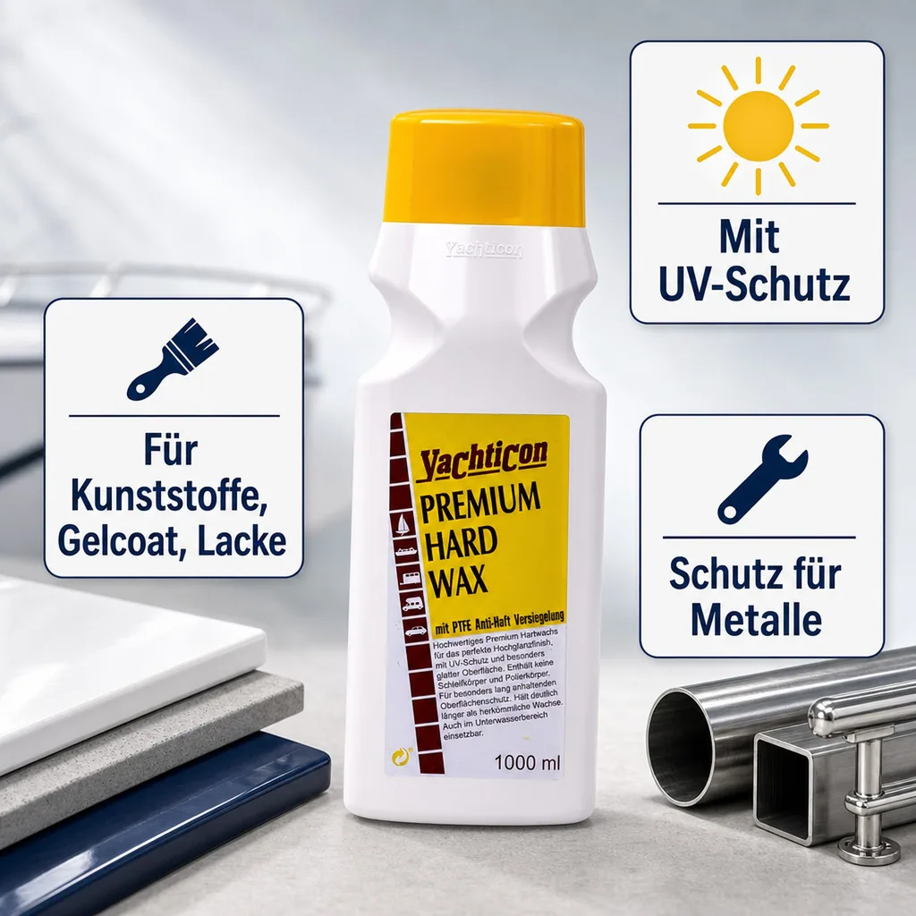 YACHTICON Premium Hard Wax 1000 ml mit Teflon® surface protector