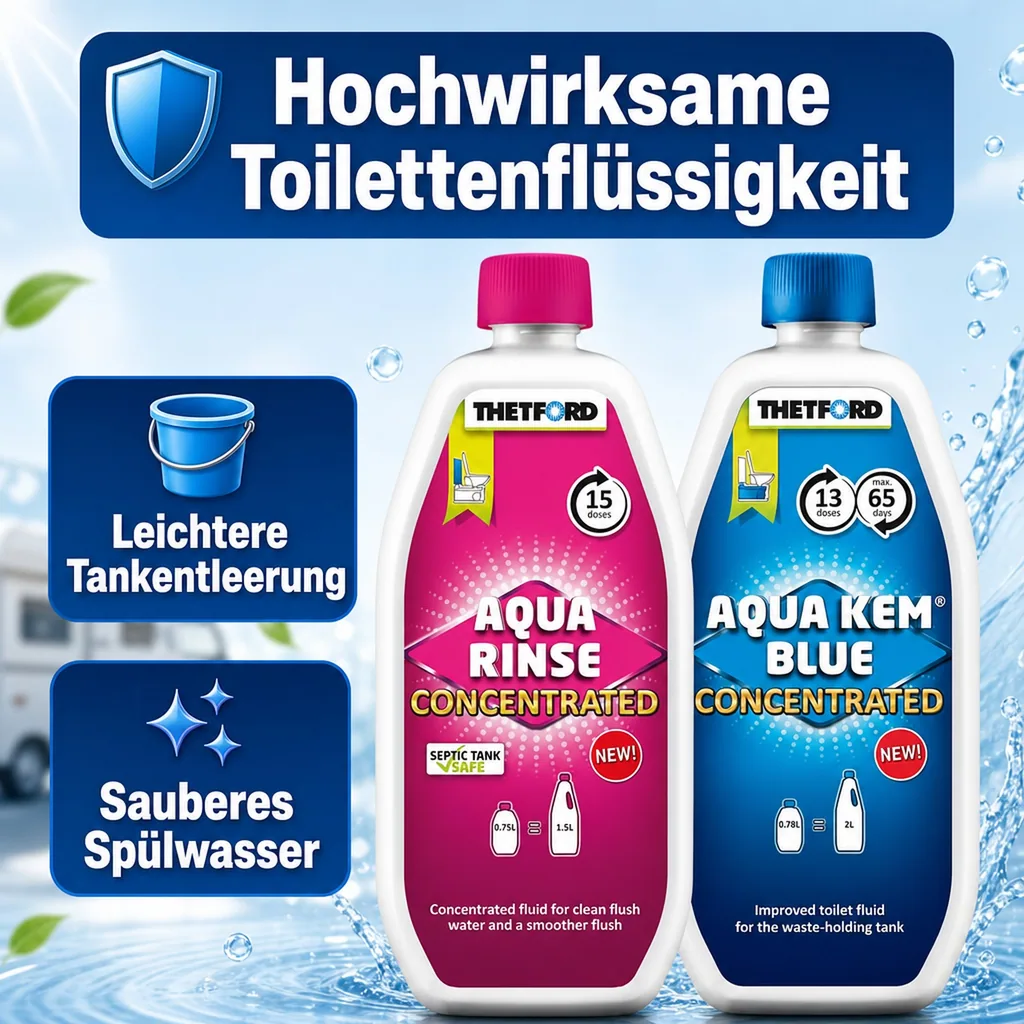 THETFORD Duopack Aqua Kem Blue 0,78 Liter & Aqua Rinse 0,75 Liter
