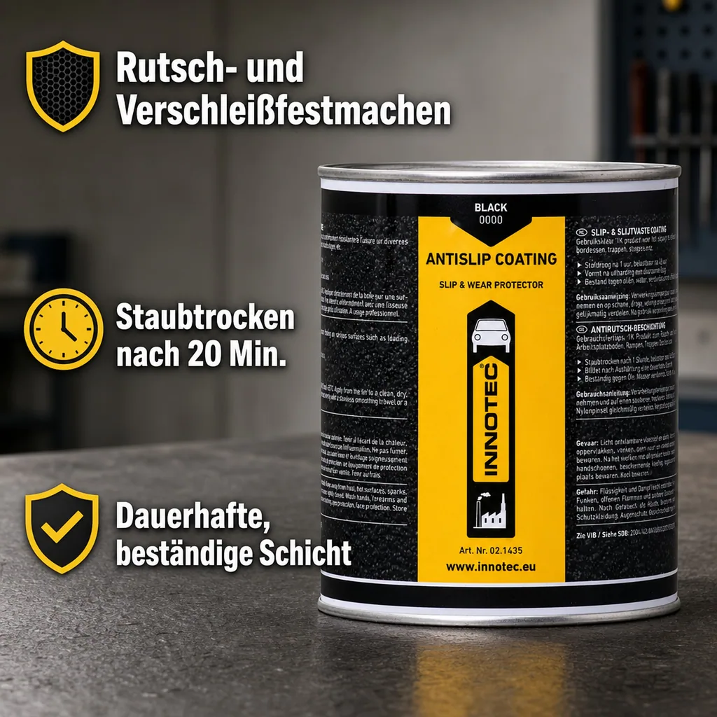 INNOTEC Anti Slip Coating schwarz 1 Liter Dose 02.1435