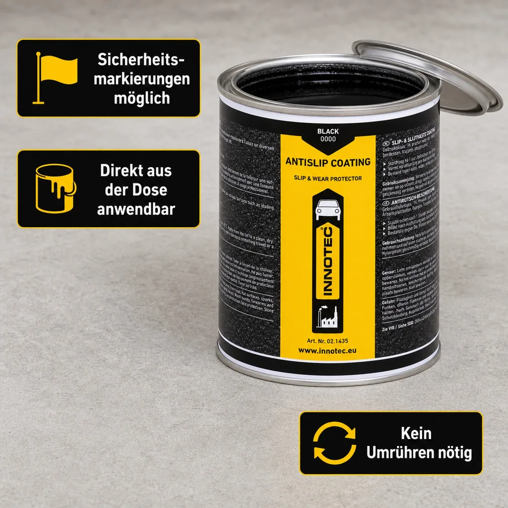 INNOTEC Anti Slip Coating schwarz 1 Liter Dose 02.1435