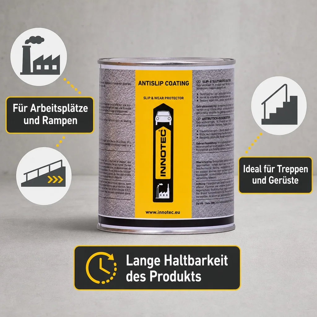 INNOTEC Anti Slip Coating grau 1 Liter Dose 02.1434