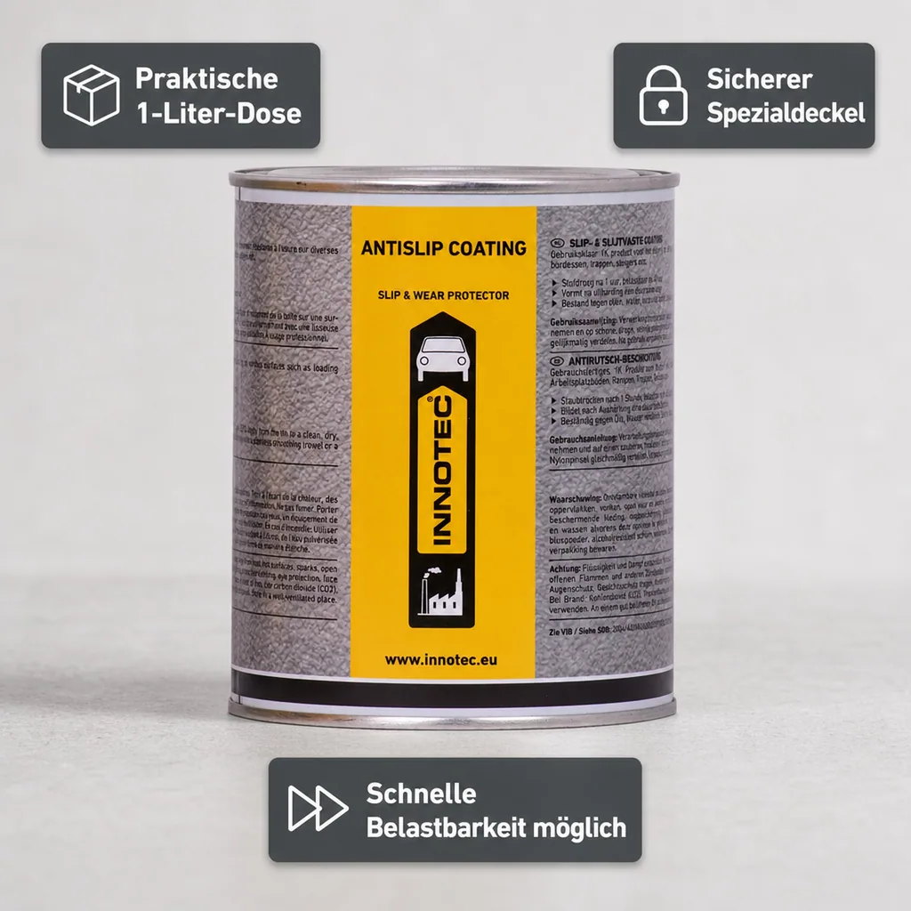 INNOTEC Anti Slip Coating grau 1 Liter Dose 02.1434