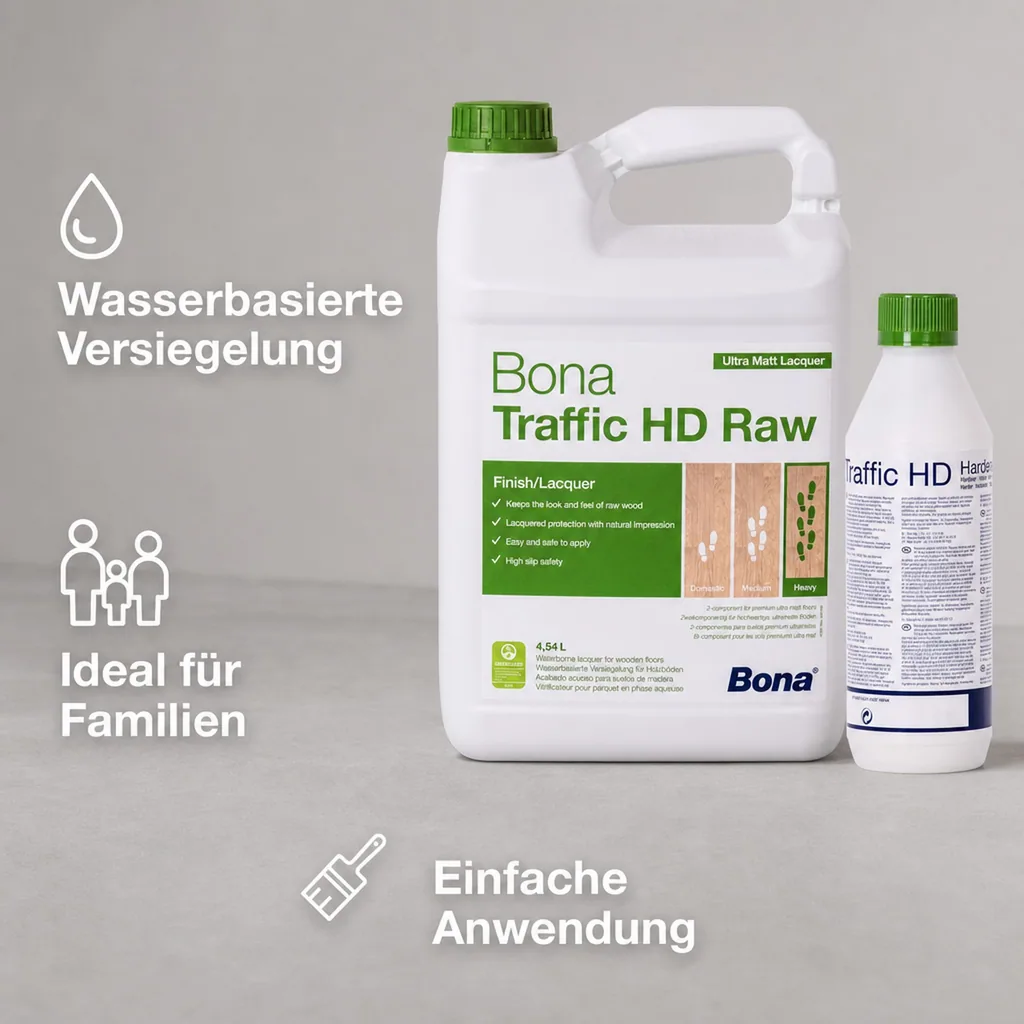 BONA TRAFFIC HD Raw 5 Liter - Glanzgrad: Natural 4,54 L + 0,41 L HD Härter