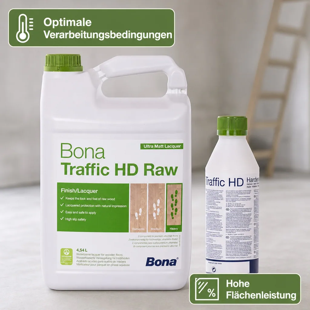 BONA TRAFFIC HD Raw 5 Liter - Glanzgrad: Natural 4,54 L + 0,41 L HD Härter