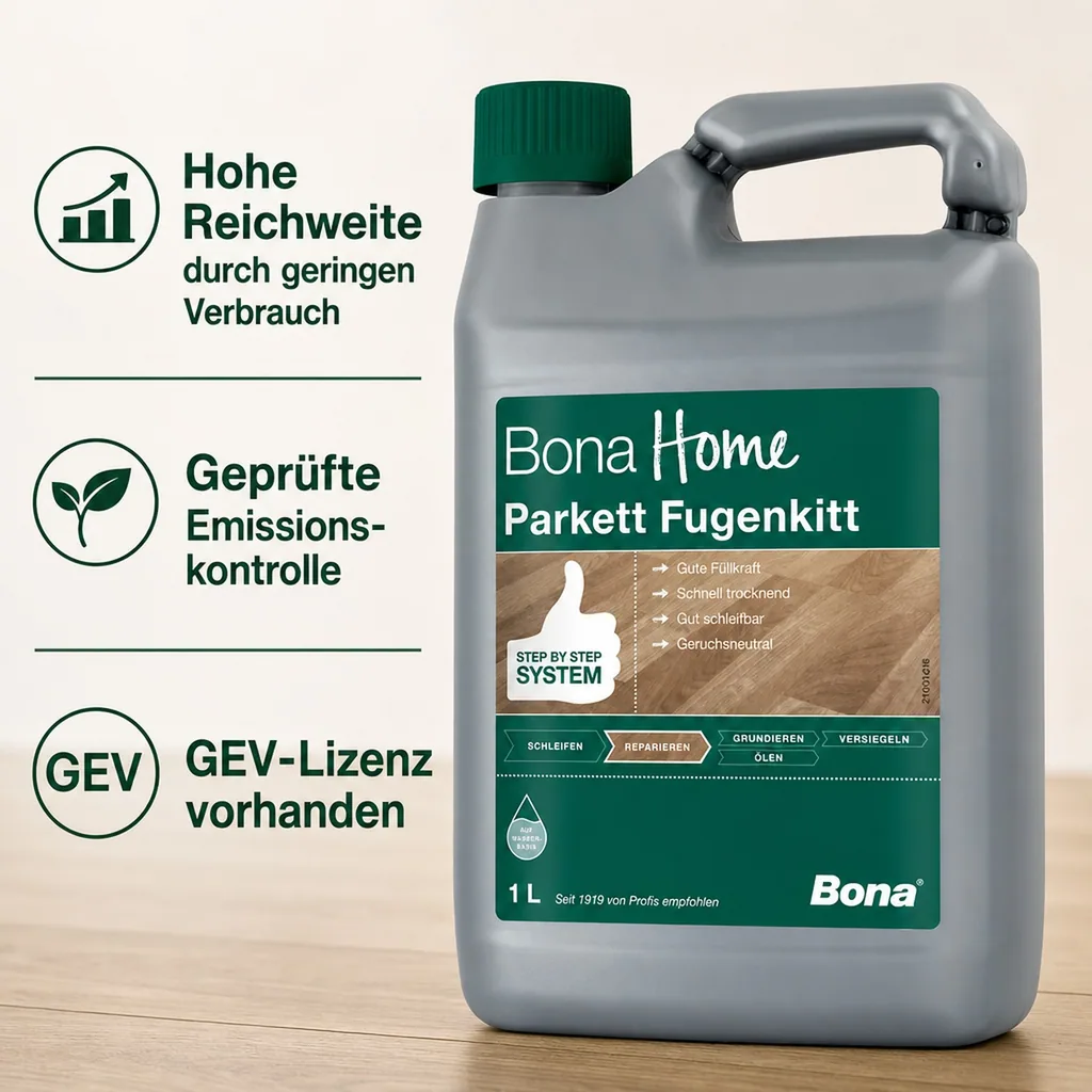 BONA Home Parkett Fugenkitt 1 Liter auf Wasserbasis