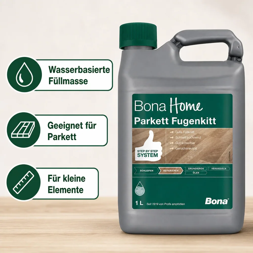 BONA Home Parkett Fugenkitt 1 Liter auf Wasserbasis