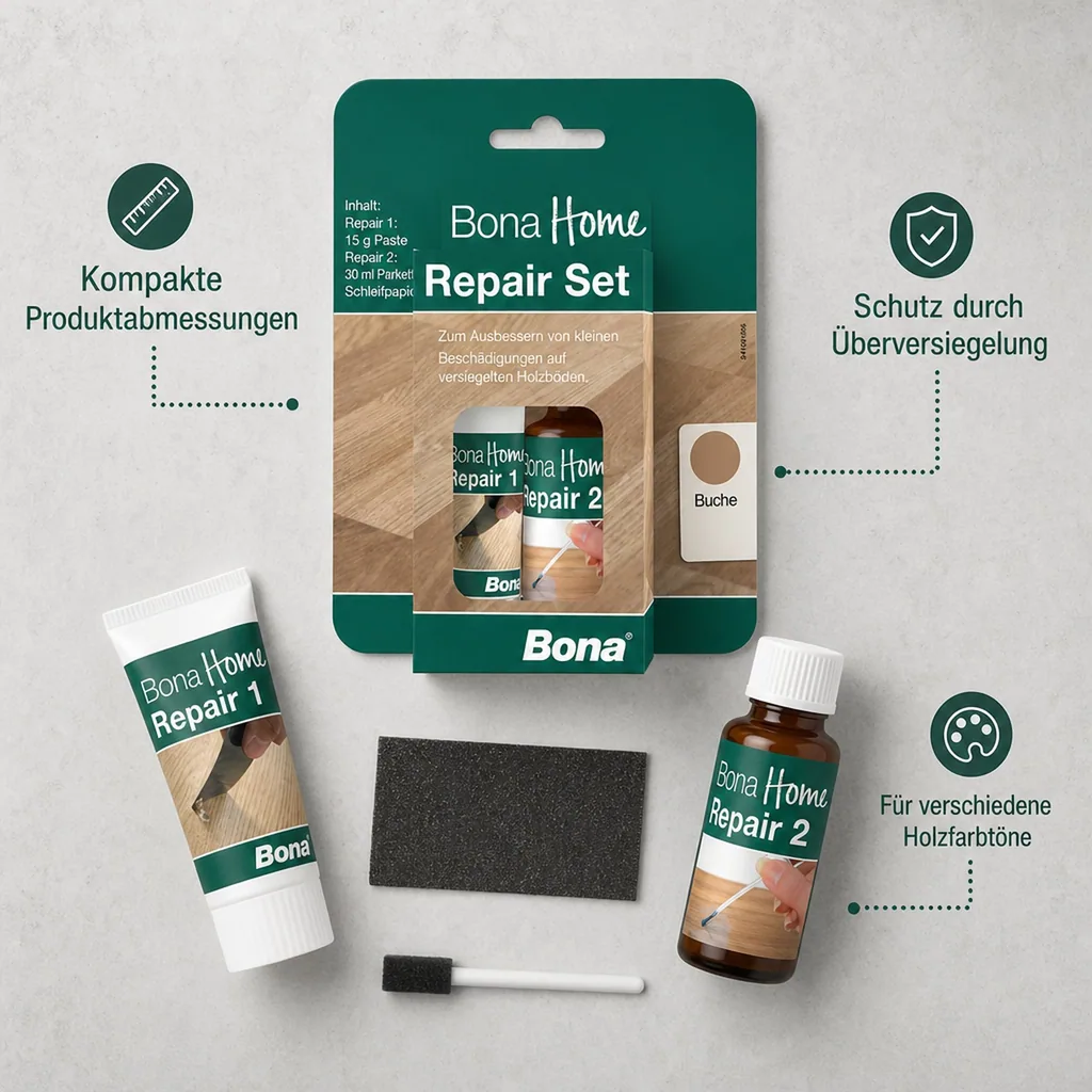 BONA Home Reparatur Set 4 teilig Buche