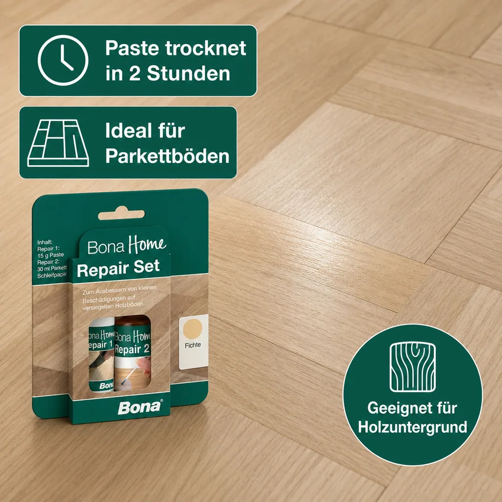BONA Home Reparatur Set 4 teilig Fichte/Esche Ash
