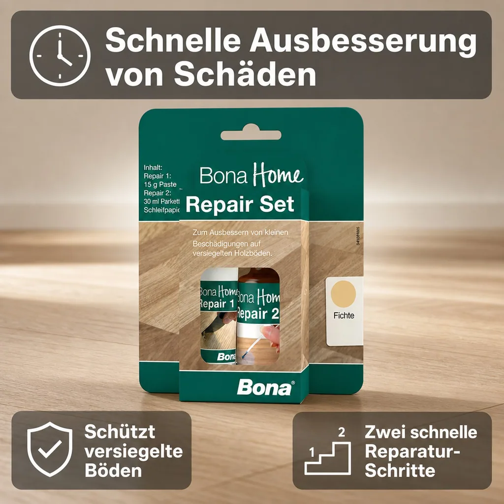 BONA Home Reparatur Set 4 teilig Fichte/Esche Ash