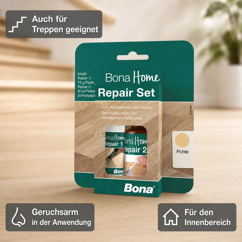 BONA Home Reparatur Set 4 teilig Fichte/Esche Ash