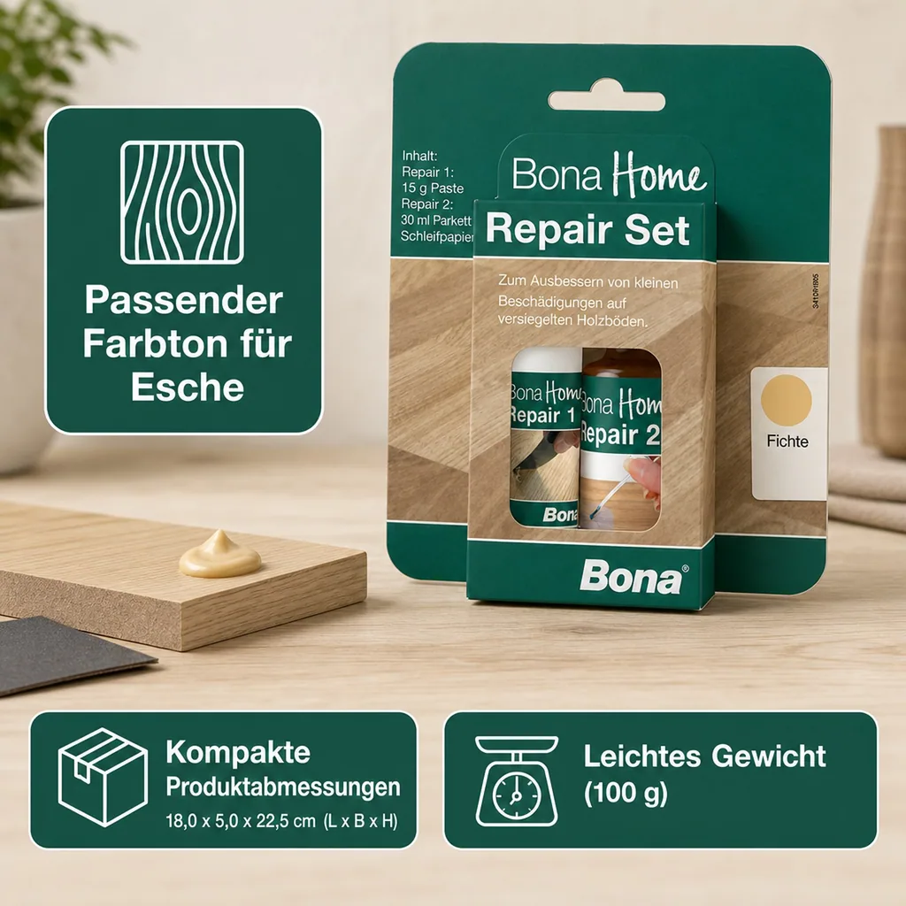 BONA Home Reparatur Set 4 teilig Fichte/Esche Ash