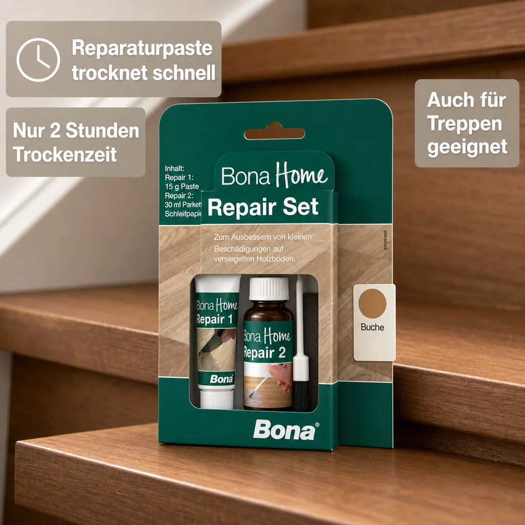 BONA Home Reparatur Set 4 teilig Nuss