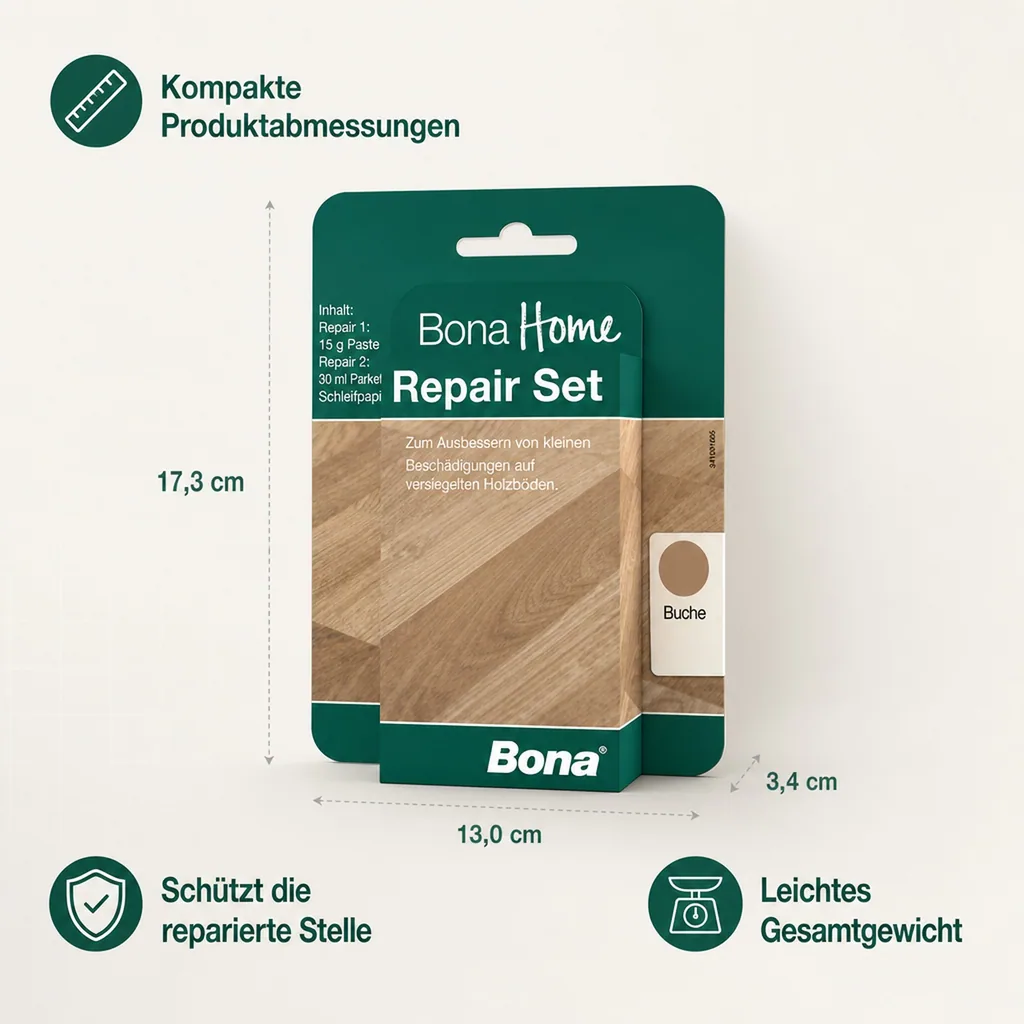 BONA Home Reparatur Set 4 teilig Nuss