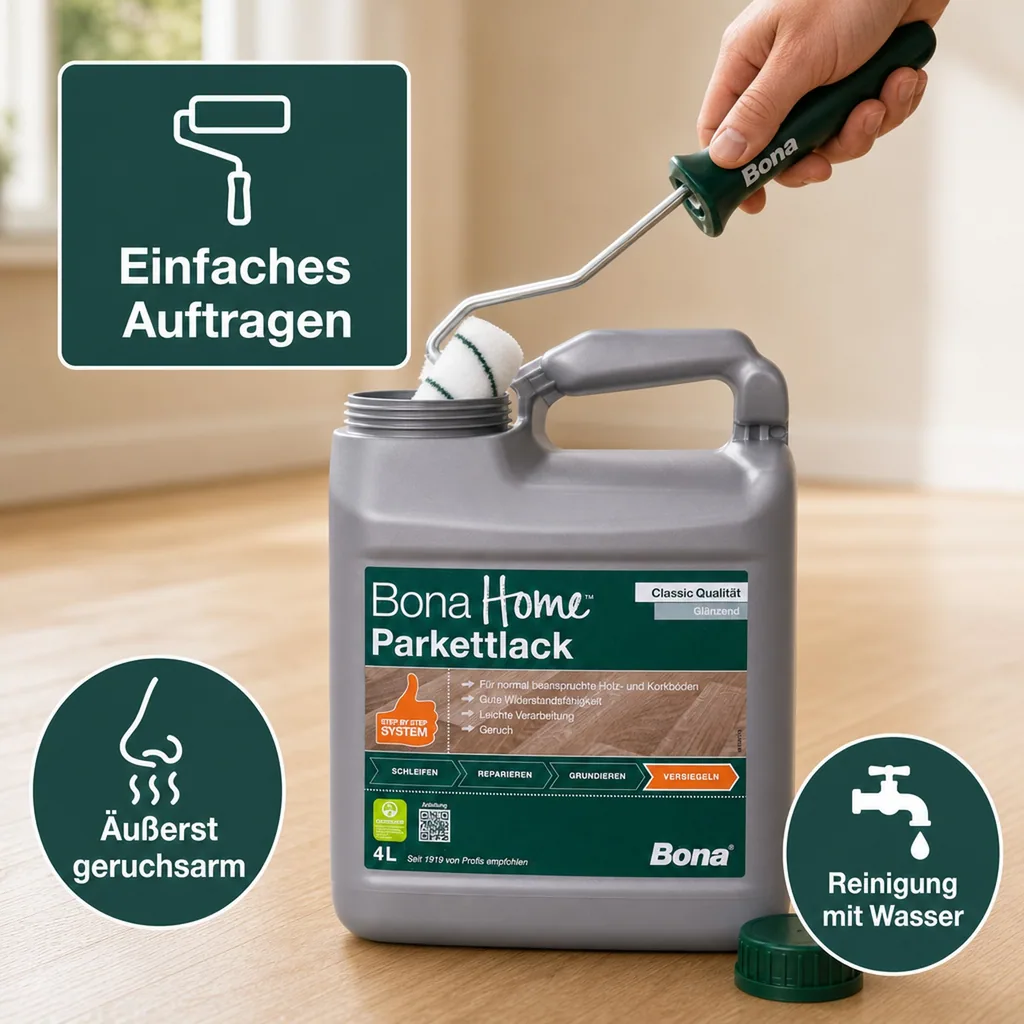 BONA Home Parkettlack Classic 4 Liter glänzend