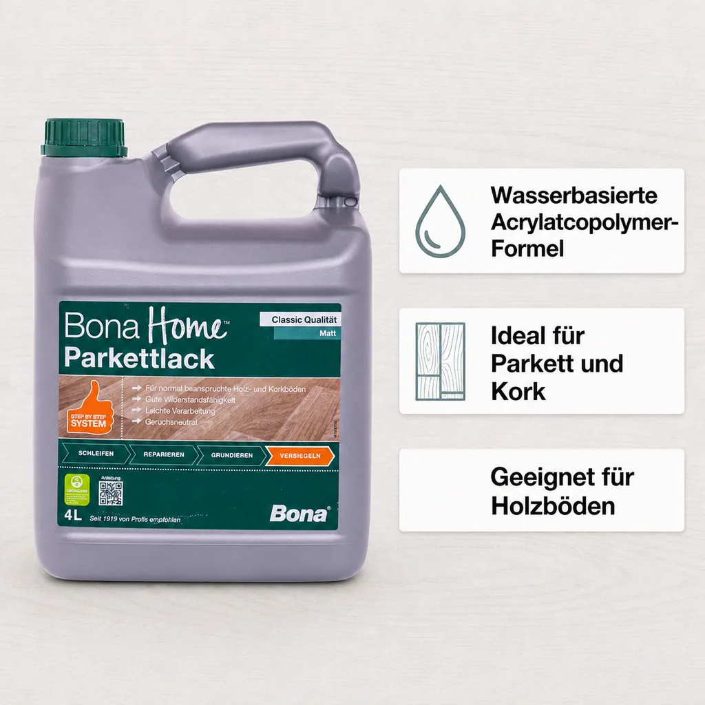 BONA Home Parkettlack Classic 4 Liter matt