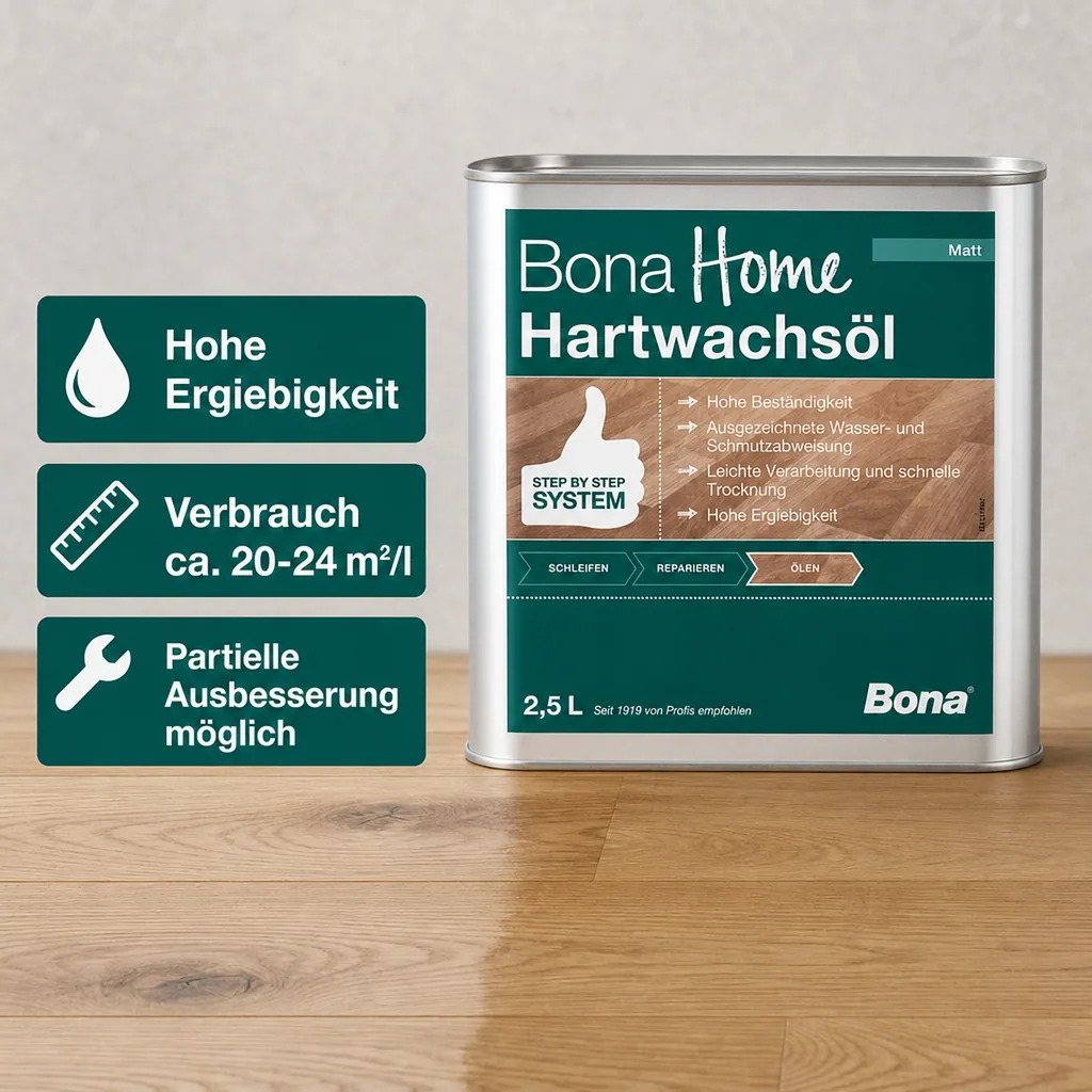BONA Home Hartwachsöl 2,5 Liter matt