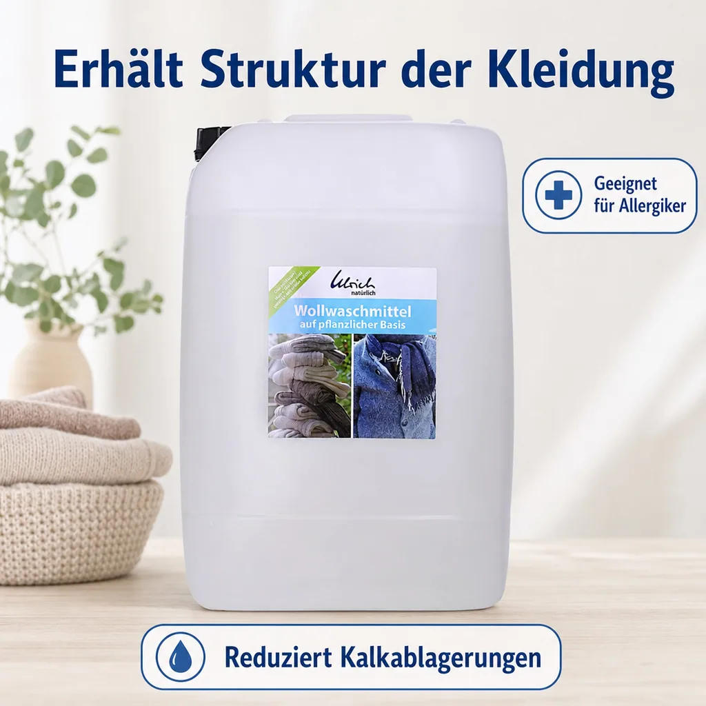 ULRICH natürlich Wollwaschmittel auf pflanzlicher Basis 25 Liter