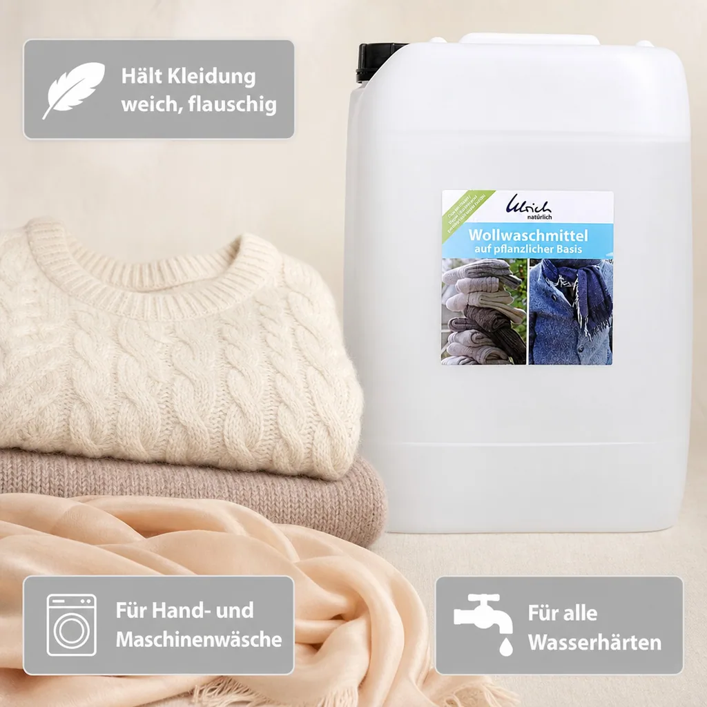 ULRICH natürlich Wollwaschmittel auf pflanzlicher Basis 25 Liter
