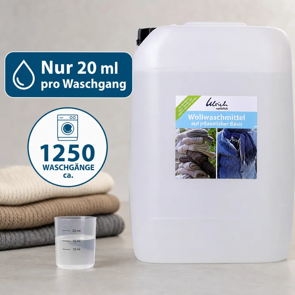 ULRICH natürlich Wollwaschmittel auf pflanzlicher Basis 25 Liter