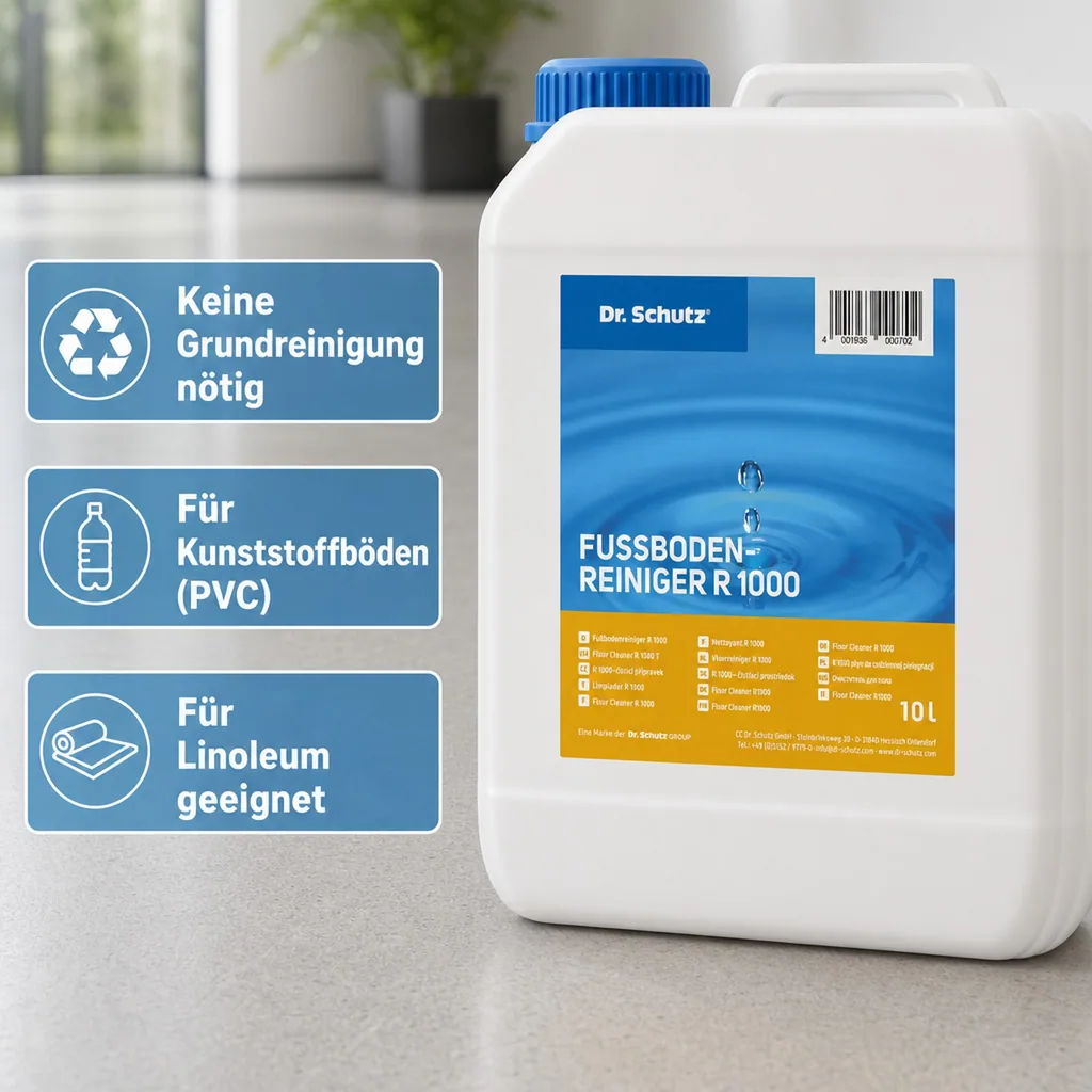 DR. SCHUTZ Fußbodenreiniger R 1000 10 Liter Wischpflege für 10000 m² A