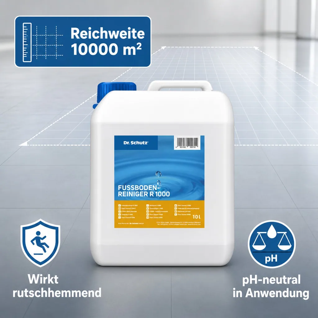 DR. SCHUTZ Fußbodenreiniger R 1000 10 Liter Wischpflege für 10000 m² A