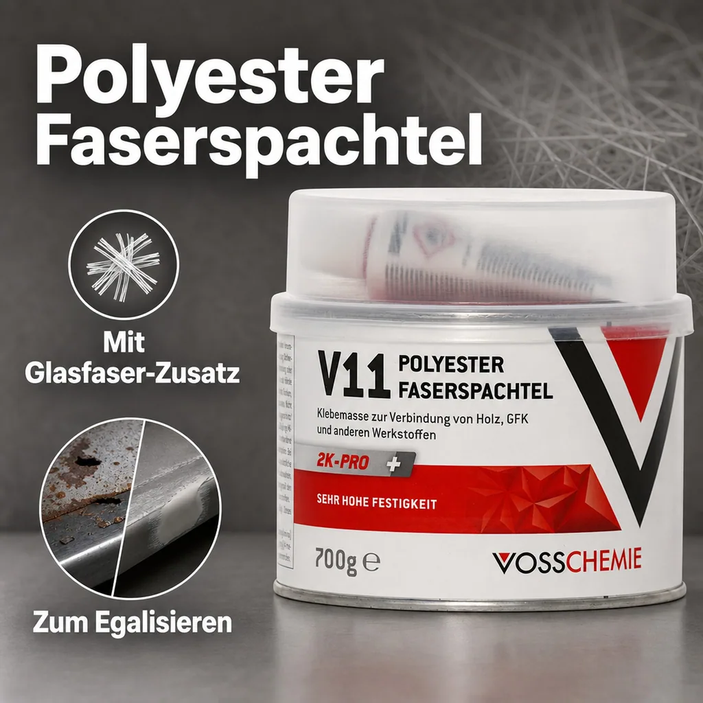 VOSSCHEMIE V11 Polyester Faserspachtel 2K Pro 700 g