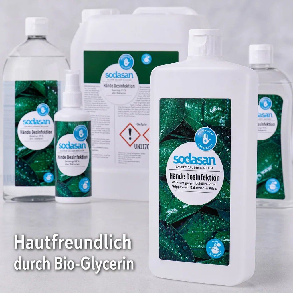 SODASAN Händedesinfektion in verschiedenen Größen