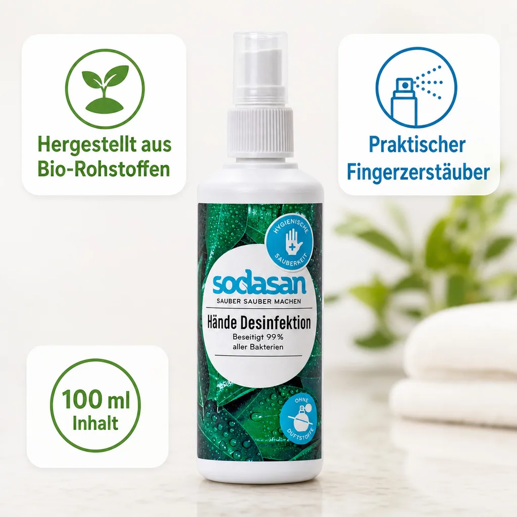 SODASAN Händedesinfektion 100 ml Fingerzerstäuber