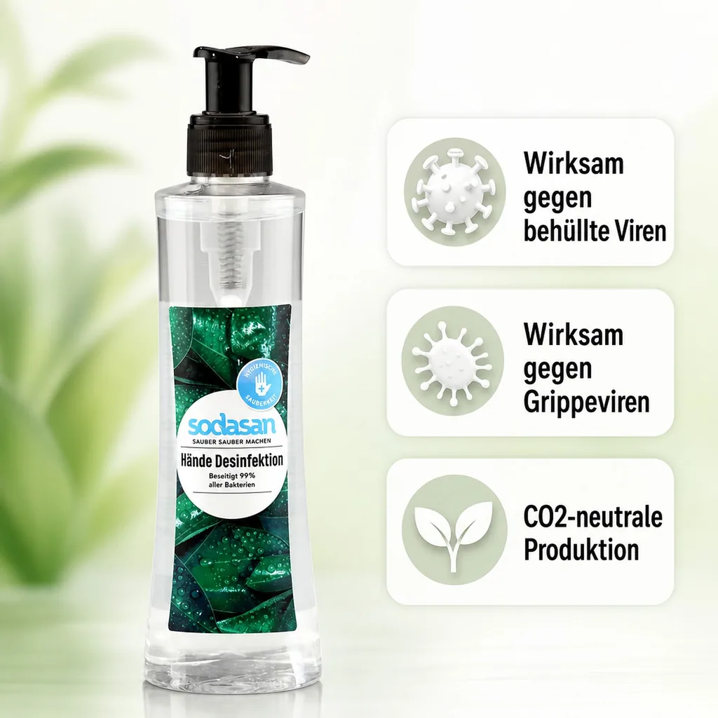 SODASAN Händedesinfektion 250 ml PET Flasche