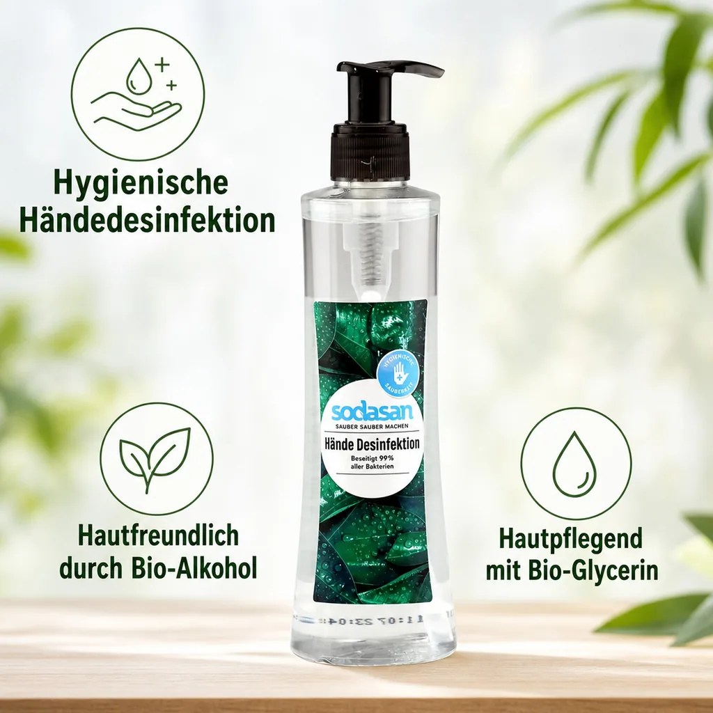SODASAN Händedesinfektion 250 ml PET Flasche